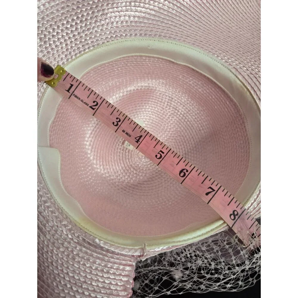Vintage Pastel Pink Derby Church Hat Tulle